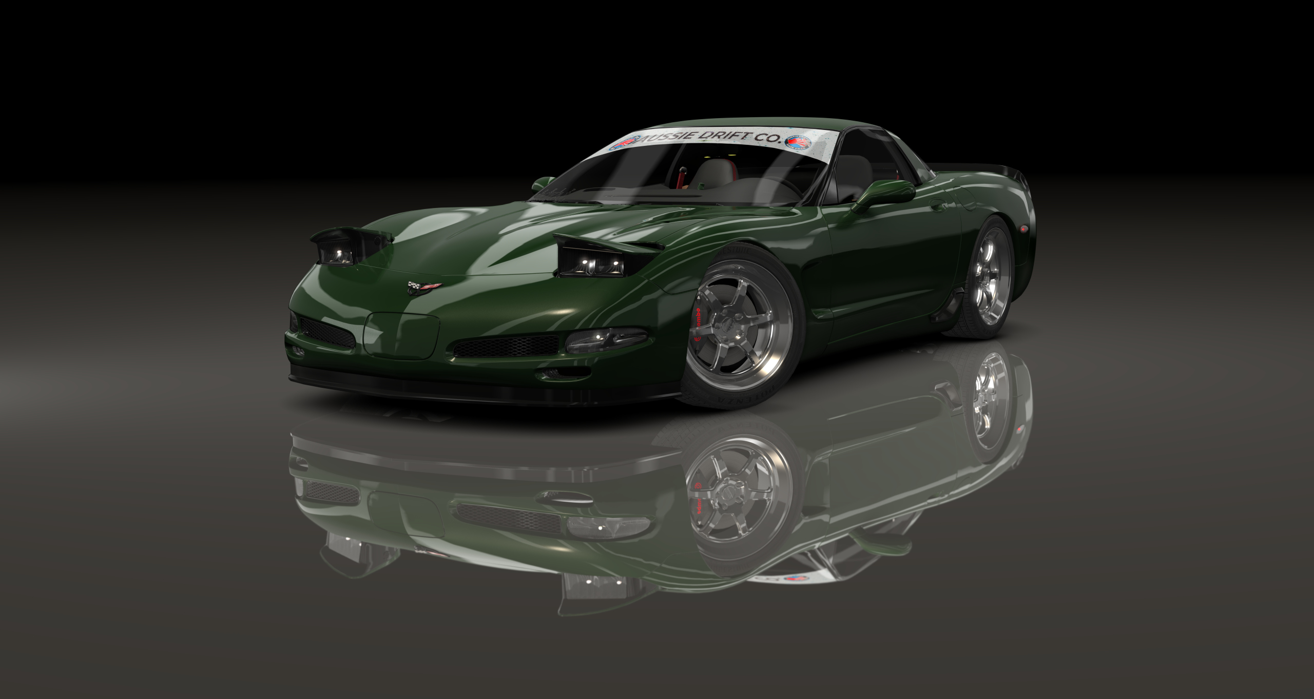ADC Chevrolet Corvette C5 Targa 420, skin 06_lime_rock_green