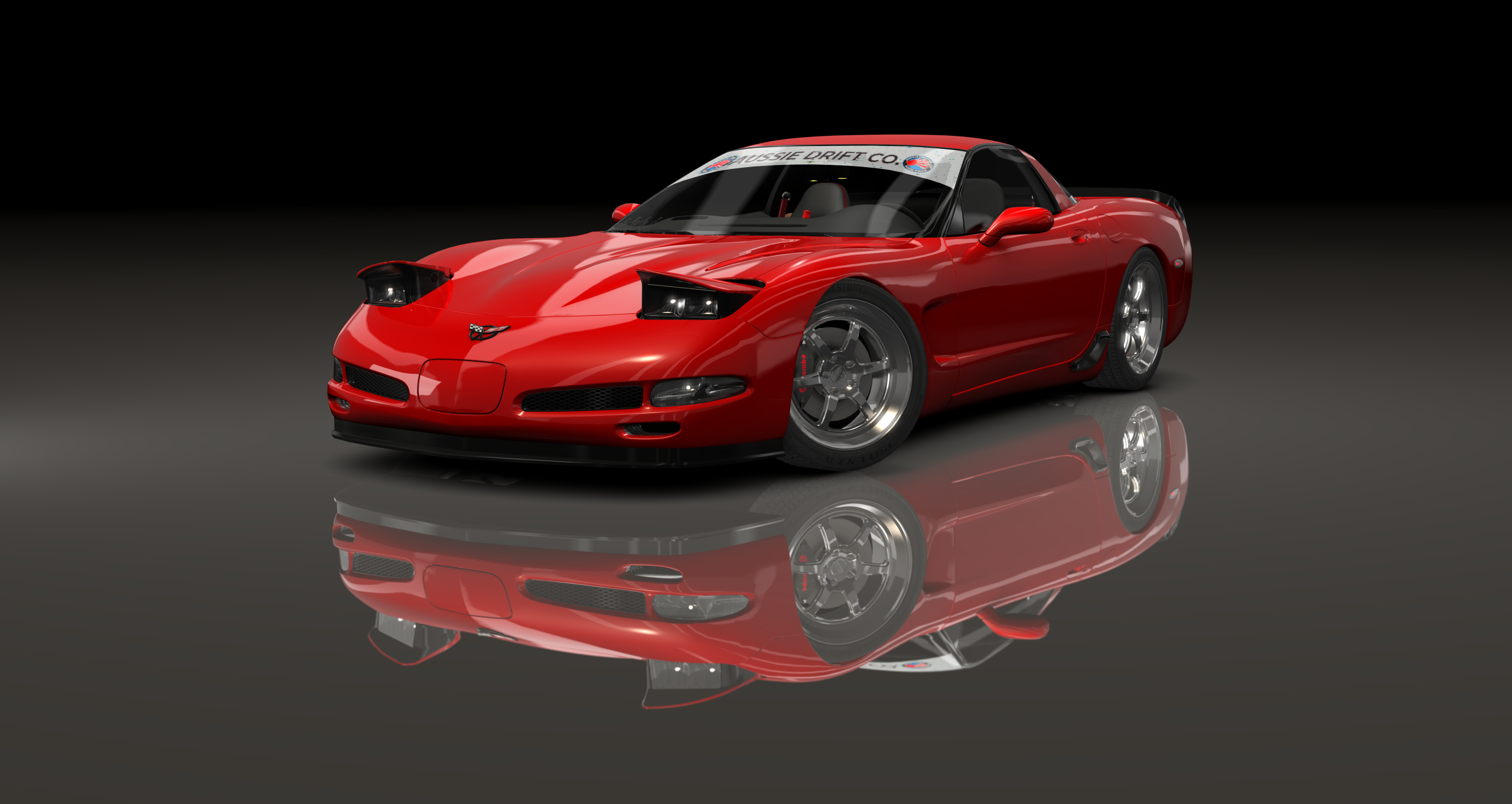 ADC Chevrolet Corvette C5 Targa 420, skin Bright_Red