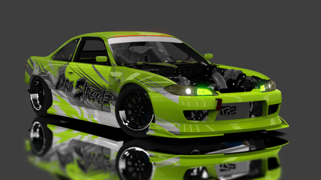 CG Pro Streetz s14, skin neon green