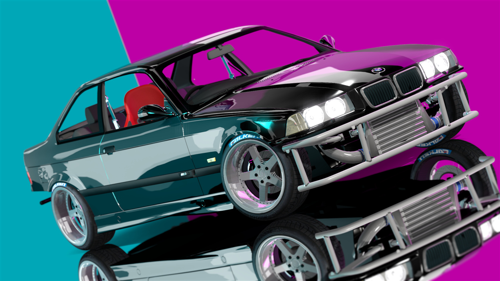 CG BMW E36, skin black