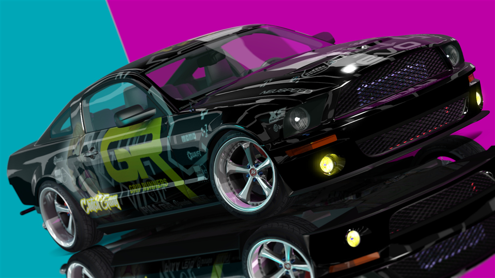 CG GT MUSTANG, skin black
