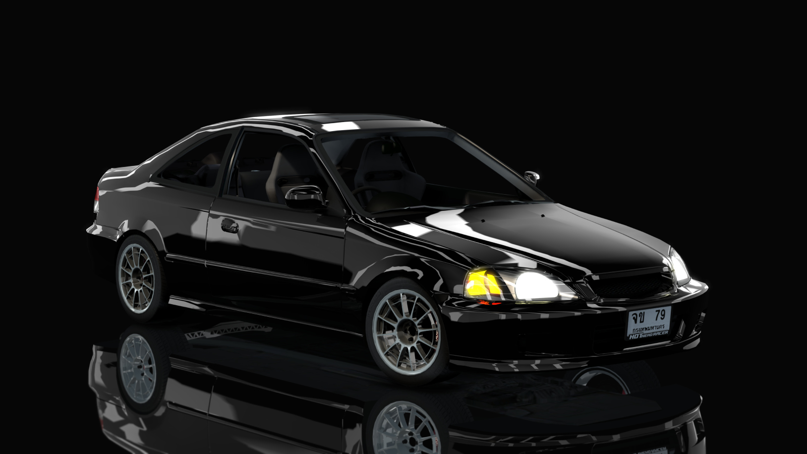 HOTHEAD21 Honda Civic EK Coupe, skin Black