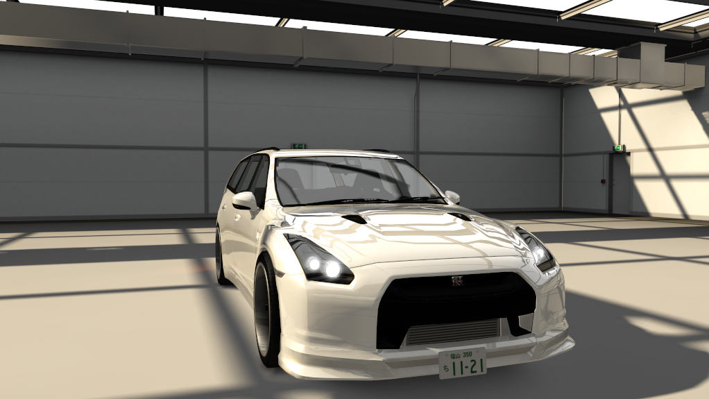 Nissan Stagea D-Spec traffic, skin white